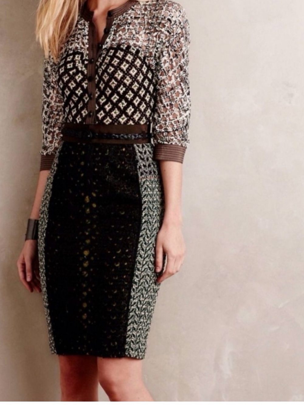 Byron Lars Beguile Anthropology Dress Size 8
